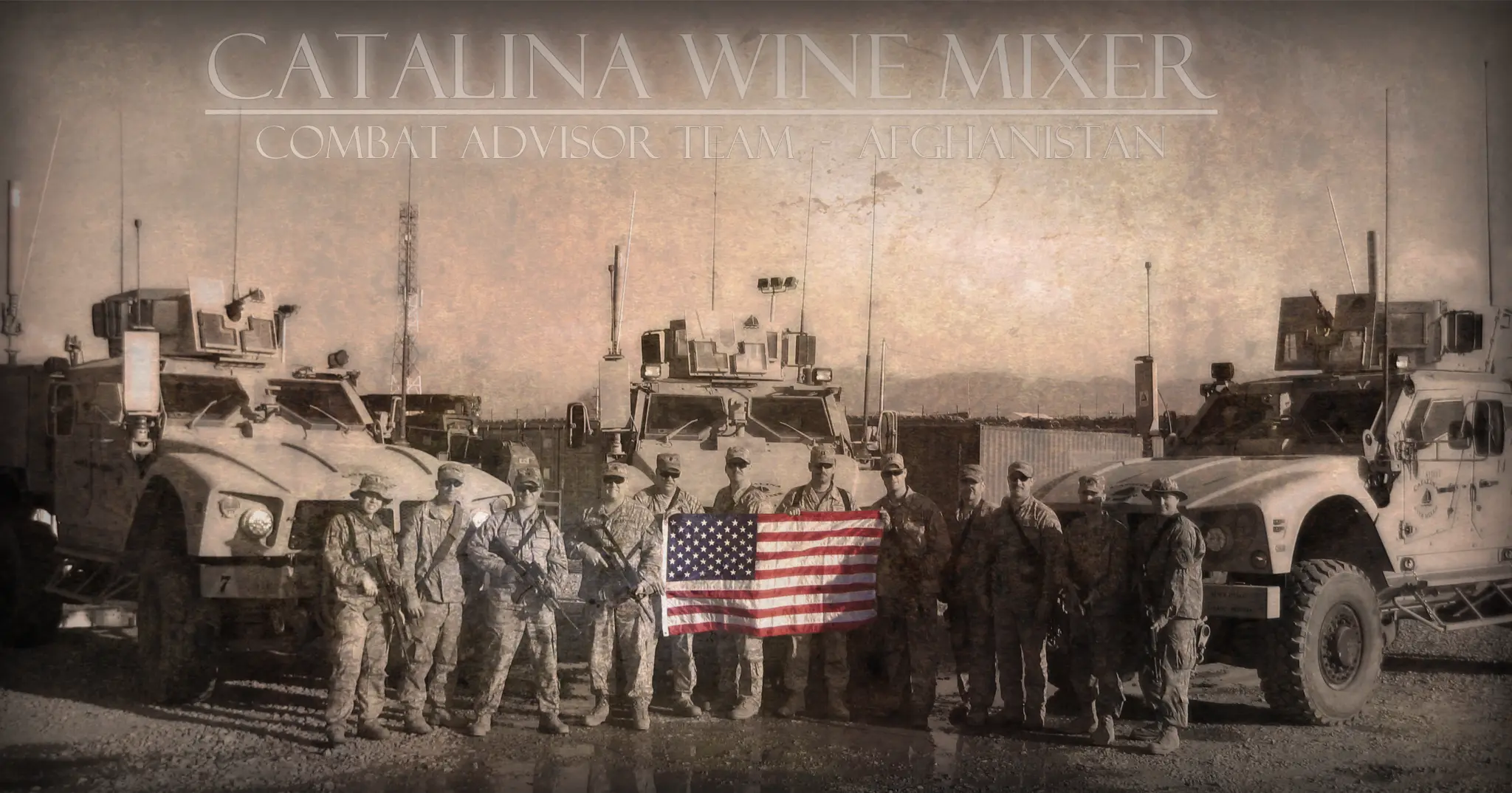 Early Afghanistan team gathering at Catalina Winemixer, preserved as a human record from the broader mission period.